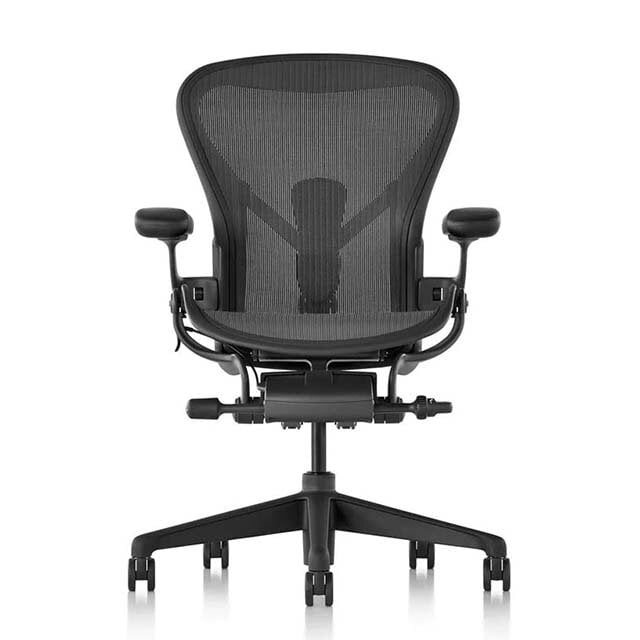 Herman Miller Aeron Bureaustoel, Graphite Maat B