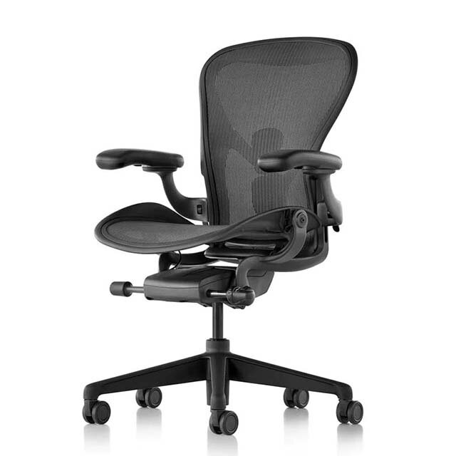 Herman Miller Aeron Bureaustoel, Graphite Maat B
