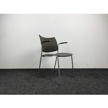 Casala Kantinestoel - Grijze Gestoffeerde Zitting
