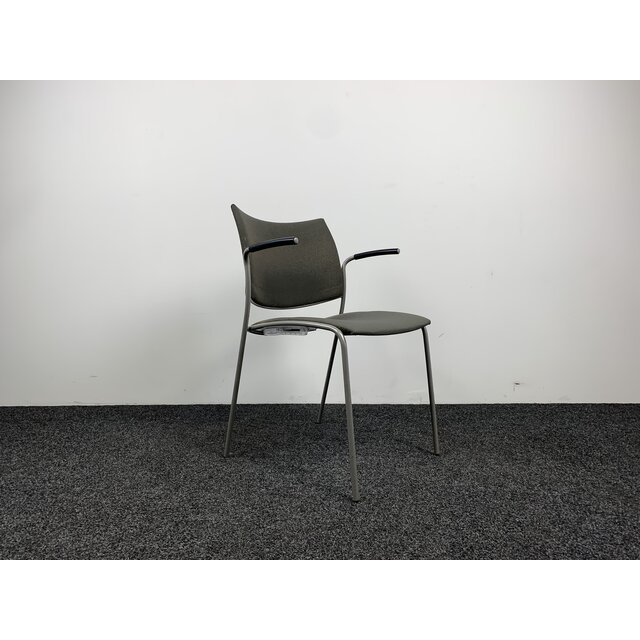 Casala Kantinestoel - Grijze Gestoffeerde Zitting