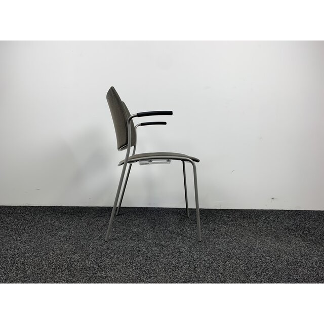 Casala Kantinestoel - Grijze Gestoffeerde Zitting