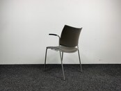 Casala Kantinestoel - Grijze Gestoffeerde Zitting