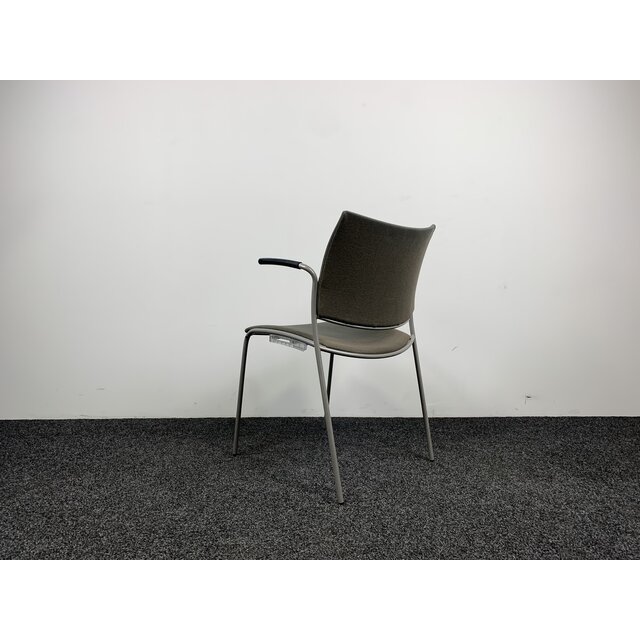 Casala Kantinestoel - Grijze Gestoffeerde Zitting