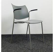 Casala Kantinestoel - Gestoffeerde Lichtgrijze Zitting