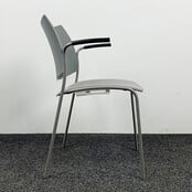 Casala Kantinestoel - Gestoffeerde Lichtgrijze Zitting