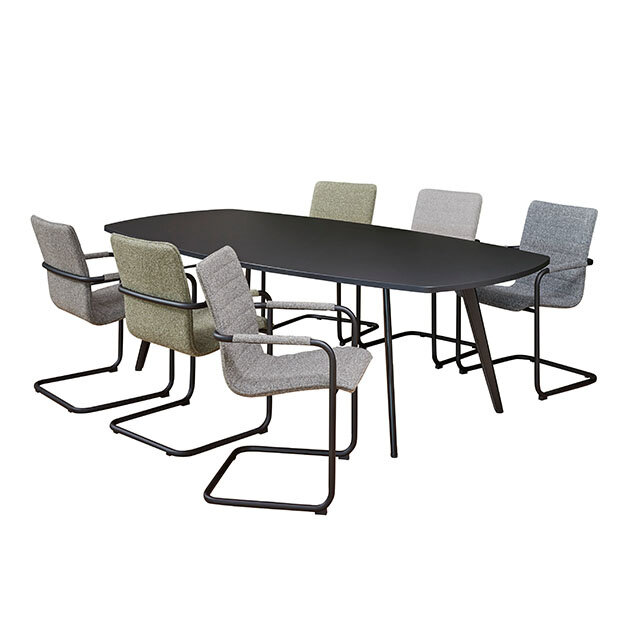 Vergadertafel Realis Deens Ovaal 240x120 cm