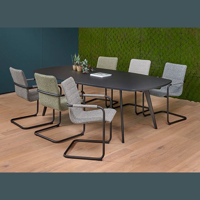 Vergadertafel Realis Deens Ovaal 240x120 cm