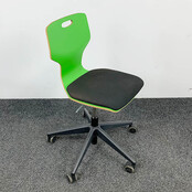 Verrijdbare Ahrend 450 Stoel - Groen / Zwart