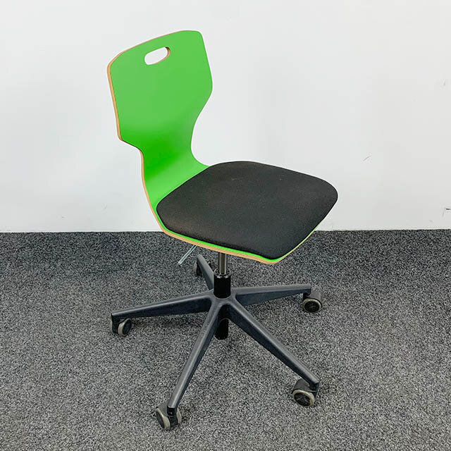 Verrijdbare Ahrend 450 Stoel - Groen / Zwart