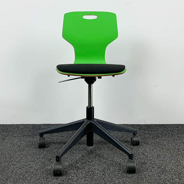 Verrijdbare Ahrend 450 Stoel - Groen / Zwart