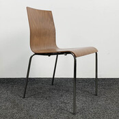 Kantinestoel - Bruine Houten Zitting