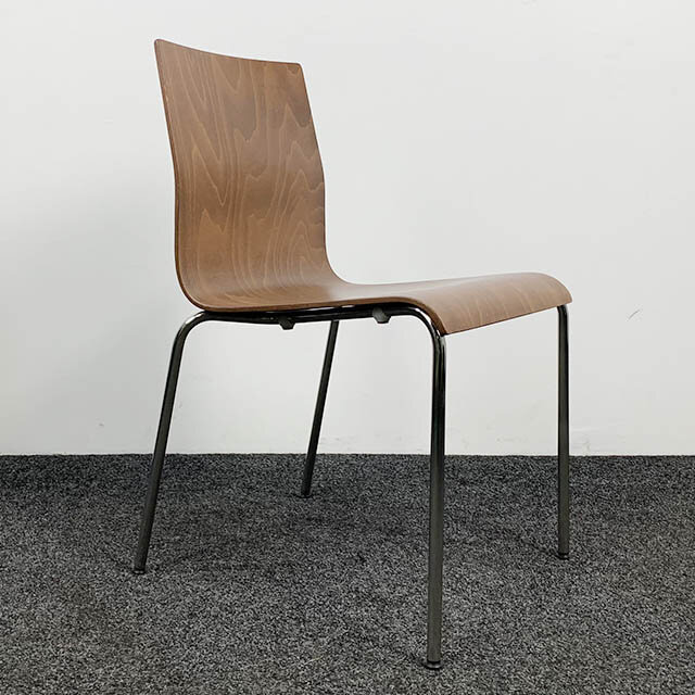 Kantinestoel - Bruine Houten Zitting