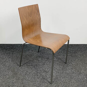 Kantinestoel - Bruine Houten Zitting