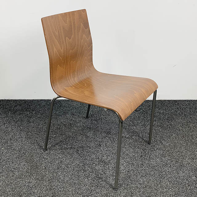 Kantinestoel - Bruine Houten Zitting