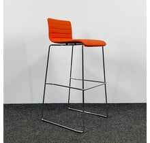 Barkruk - Oranje Stoffen Zitting