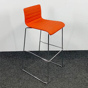 Barkruk - Oranje Stoffen Zitting