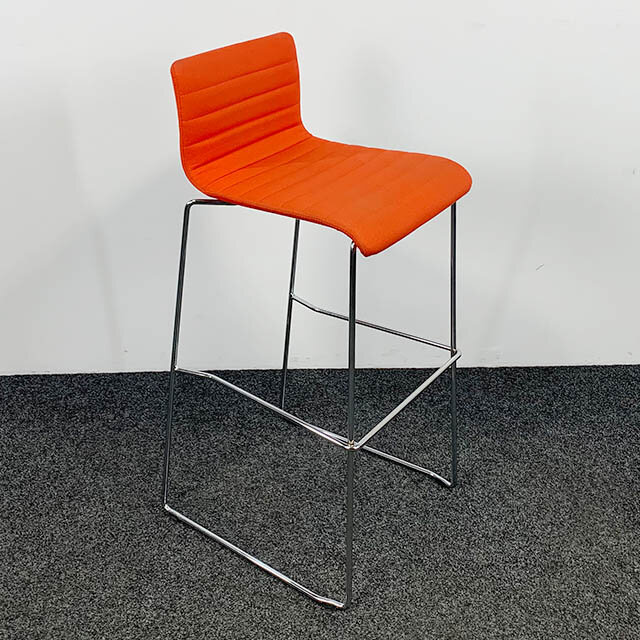 Barkruk - Oranje Stoffen Zitting