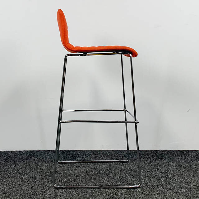 Barkruk - Oranje Stoffen Zitting