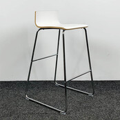 Moderne Barkruk - Houten Witte Zitting