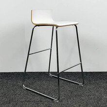 Barkruk Sebastian - Houten Witte Zitting