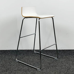 Barkruk Sebastian - Houten Witte Zitting