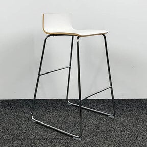 Moderne Barkruk - Houten Witte Zitting