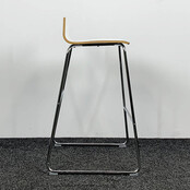 Moderne Barkruk - Houten Witte Zitting