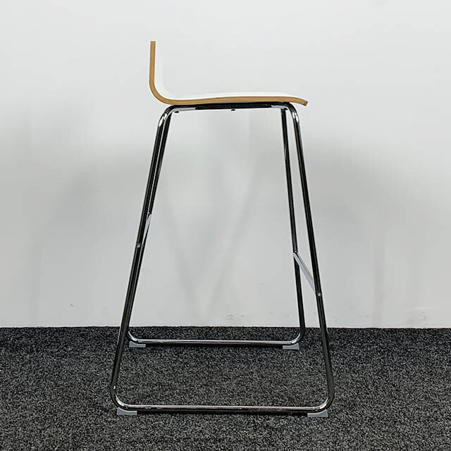 Moderne Barkruk - Houten Witte Zitting