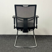 Vergaderstoel Exclusive | Zwart - Chroom Slede Onderstel