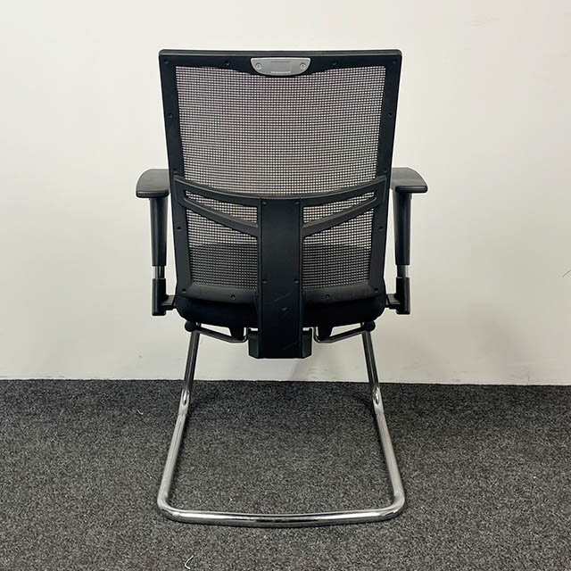 Vergaderstoel Exclusive | Zwart - Chroom Slede Onderstel