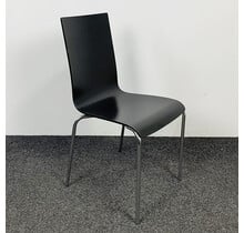 Kantinestoel - Zwart Houten Zitting