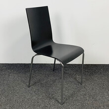 Kantinestoel - Zwart Houten Zitting