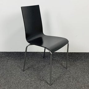 Kantinestoel - Zwart Houten Zitting
