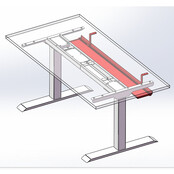Kabelgoot XL - 110 cm |  Zwart / Wit Kabelgoot XL - 110 cm |  Zwart / Wit