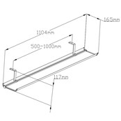Kabelgoot XL - 110 cm |  Zwart / Wit Kabelgoot XL - 110 cm |  Zwart / Wit