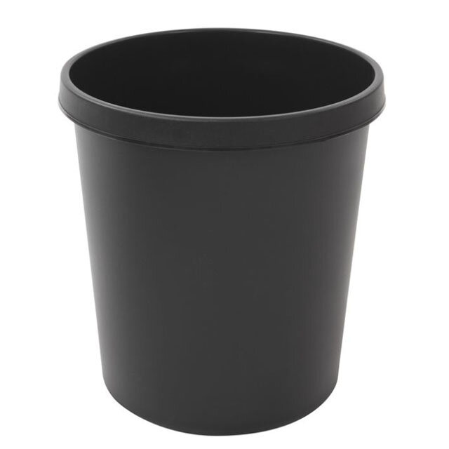 Kunststof Prullenbak - Zwart | Ø 30 cm