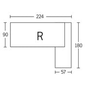 Directie Hoekbureau Cube-serie - 224 x 180 cm