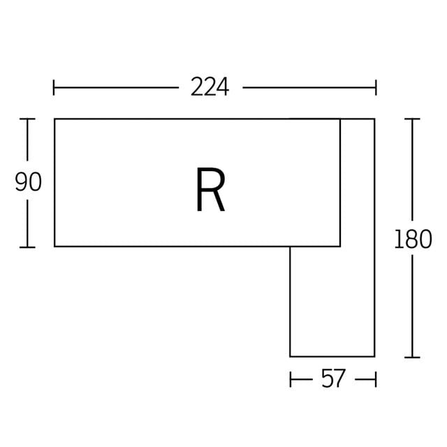 Directie Hoekbureau Cube-serie - 224 x 180 cm