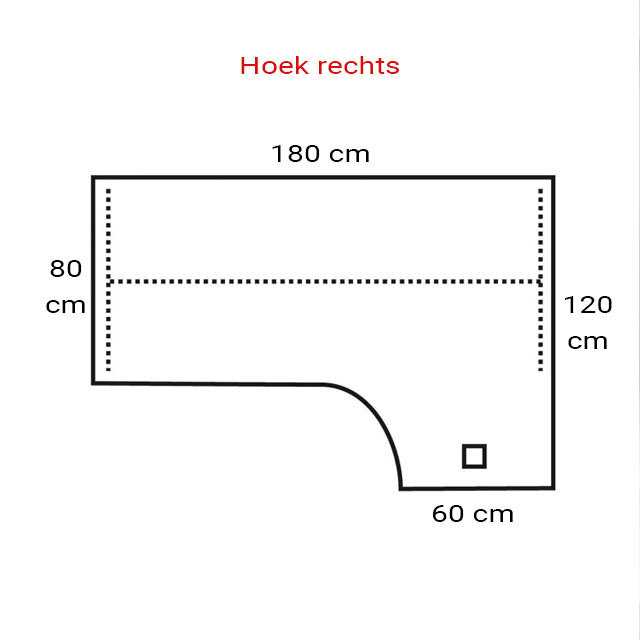 Hoekbureau Wingwork 180x120 cm - Rechts