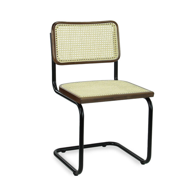 LK 02 Francesca Stoel Walnoot met Zwart Frame LK 02 Francesca Stoel Walnoot met Zwart Frame