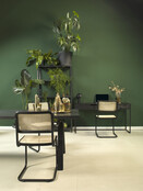 LK 02 Francesca Stoel Walnoot met Zwart Frame LK 02 Francesca Stoel Walnoot met Zwart Frame