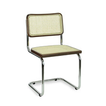 LK 03 Francesca Stoel Walnoot met Chroom Frame