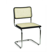 LK 04 Francesca Stoel Zwart met Chroom Frame