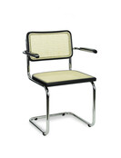 LK 04 Francesca Stoel + Armleggers Zwart met Chroom Frame