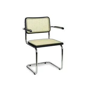 LK 04 Francesca Stoel + Armleggers Zwart met Chroom Frame