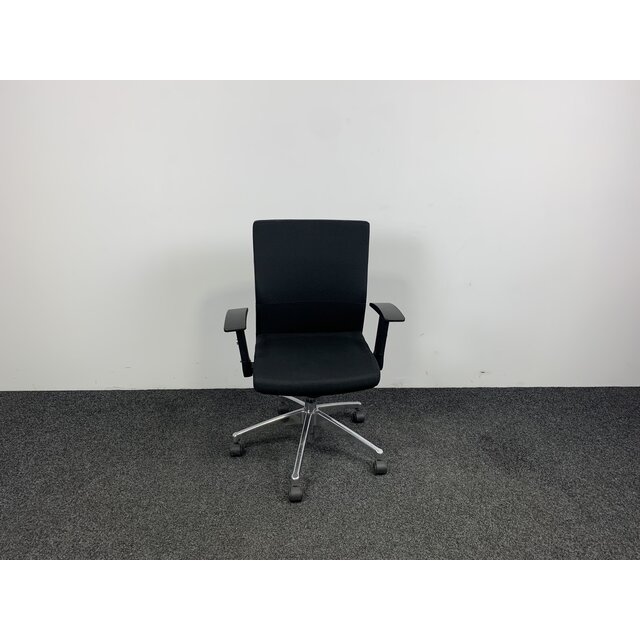 Bureaustoel Zwart - Chroom Onderstel Bureaustoel Zwart - Chroom Onderstel