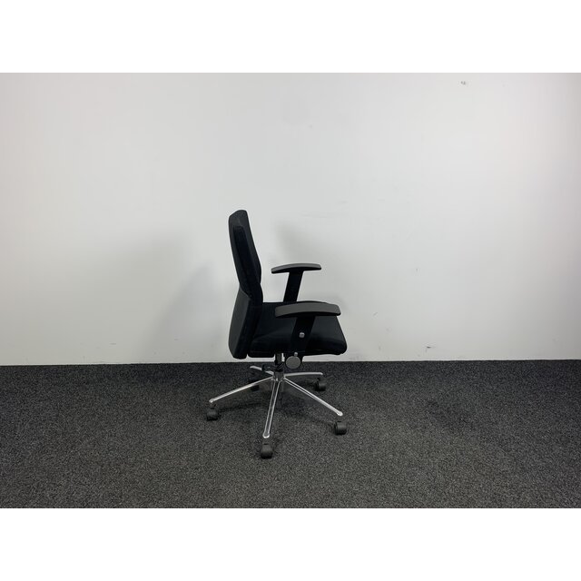 Bureaustoel Zwart - Chroom Onderstel Bureaustoel Zwart - Chroom Onderstel