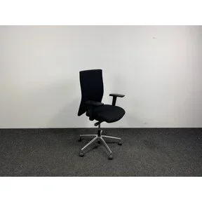 Bureaustoel Zwart Chroom Onderstel