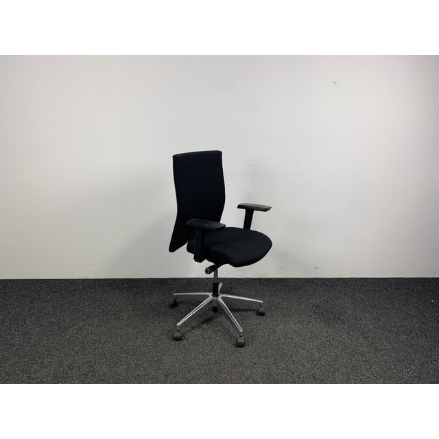 Bureaustoel Zwart Chroom Onderstel