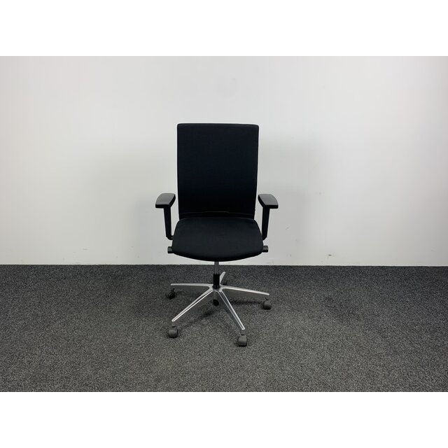 Bureaustoel Zwart Chroom Onderstel